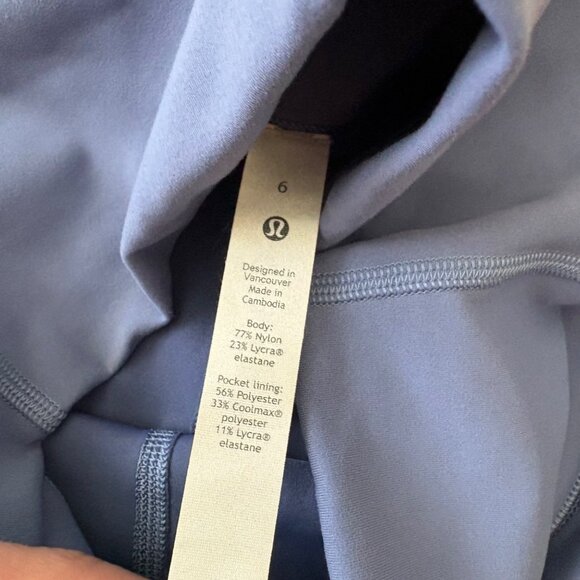 Lululemon Athletic Wunder Train High Rise Short 6” Water Drop Women’s Size 6 - Picture 9 of 9